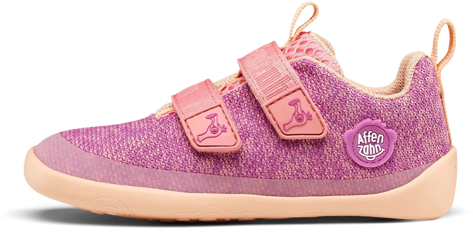 Dětské barefoot boty Affenzahn Sneaker Knit Happy - Flamingo
